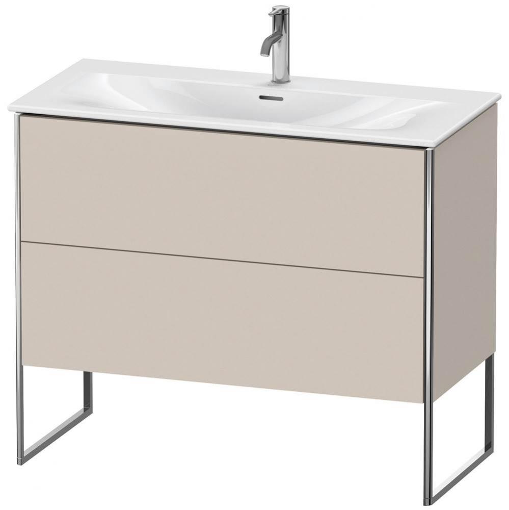 Duravit XSquare Two Drawer Floorstanding Vanity Unit Taupe