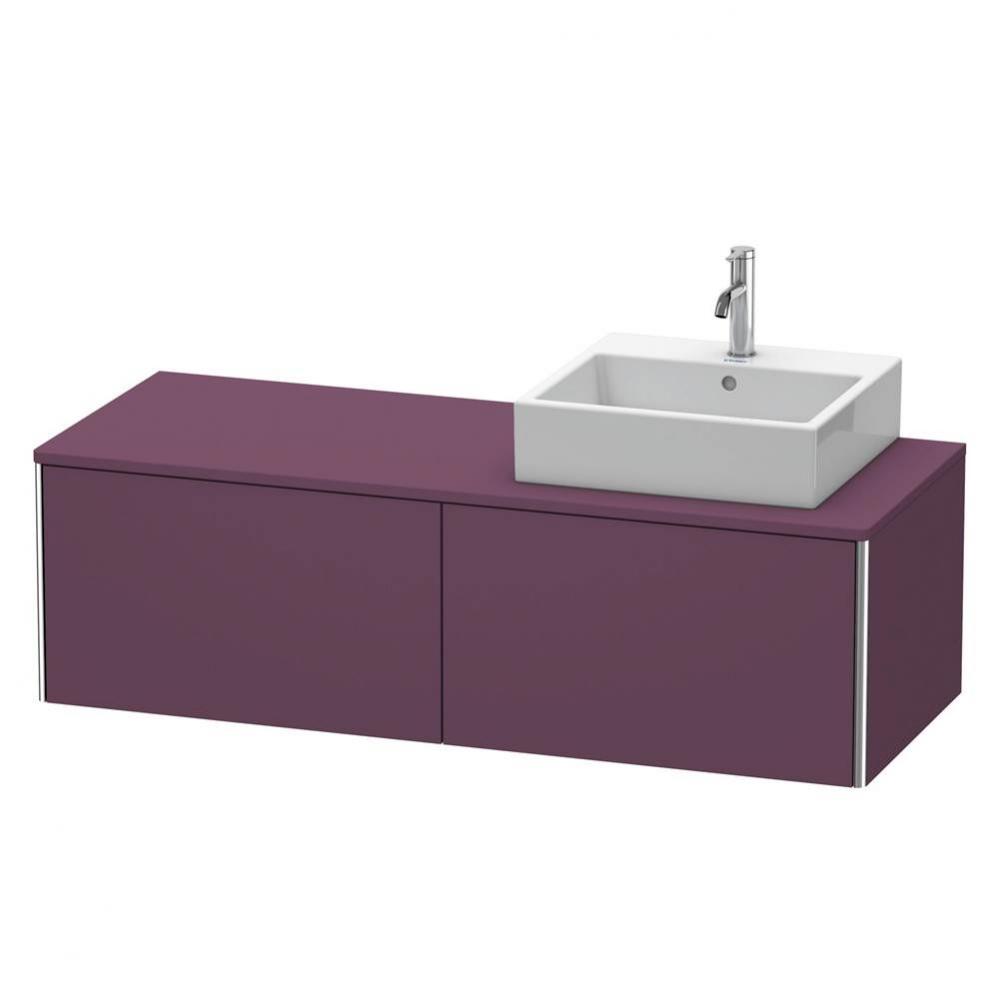 Duravit XSquare Two Drawer Vanity Unit For Console Aubergine