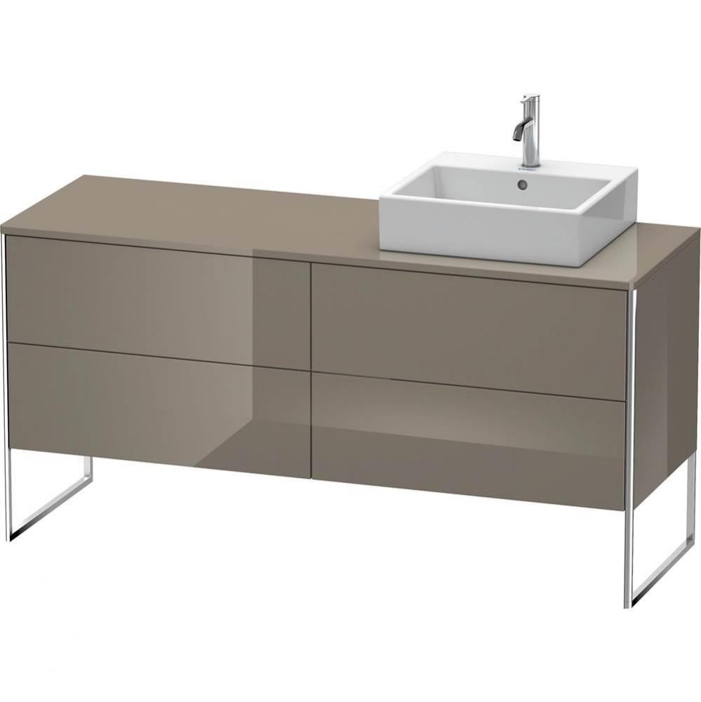 Duravit XSquare Four Drawer Vanity Unit For Console Flannel Gray