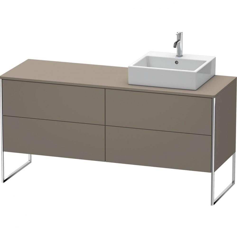 Duravit XSquare Four Drawer Vanity Unit For Console Flannel Gray