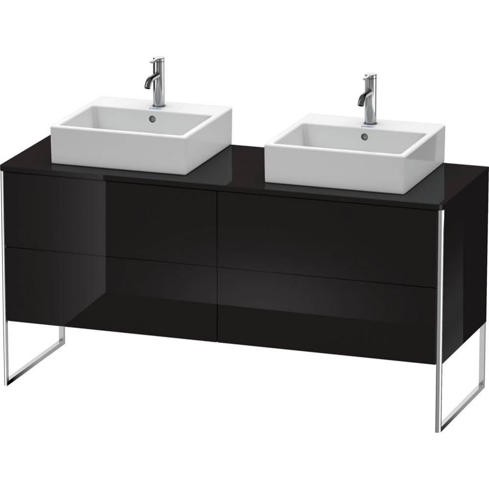 Duravit XSquare Four Drawer Vanity Unit For Console Black