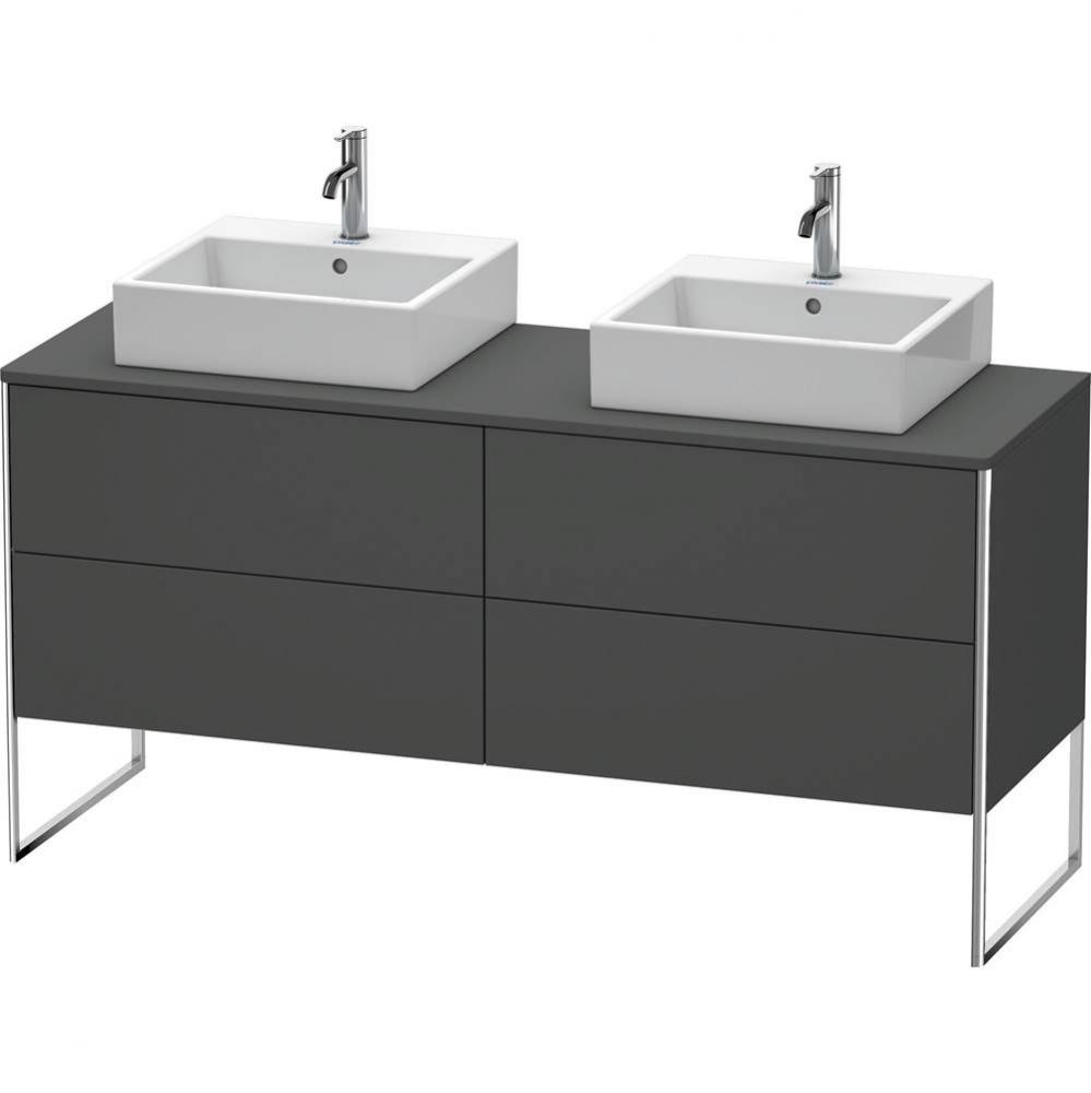 Duravit XSquare Four Drawer Vanity Unit For Console Graphite