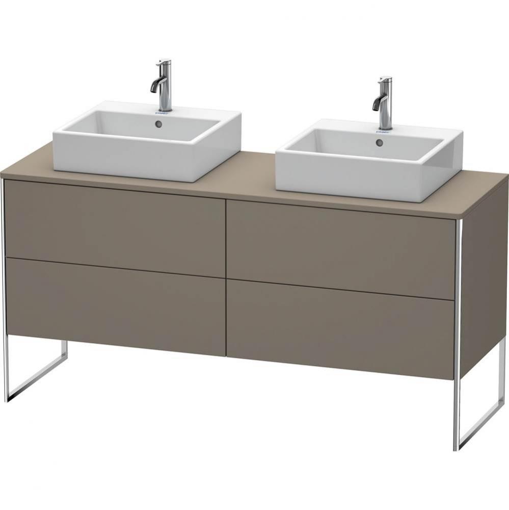 Duravit XSquare Four Drawer Vanity Unit For Console Flannel Gray