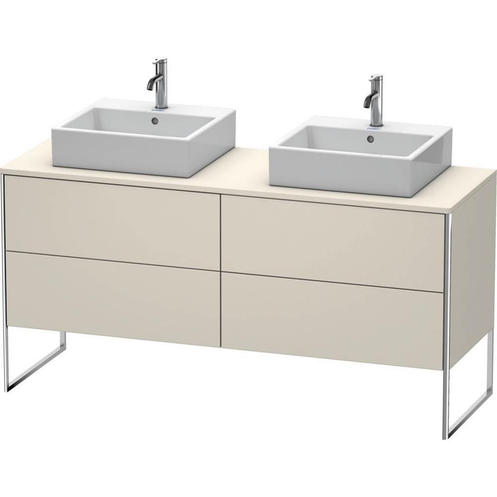 Duravit XSquare Four Drawer Vanity Unit For Console Taupe