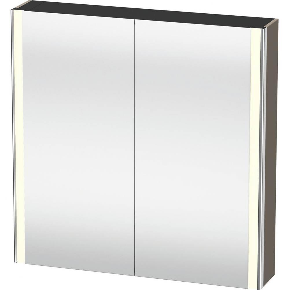 Duravit XSquare Mirror Cabinet with lighting  Flannel Gray Satin Matte