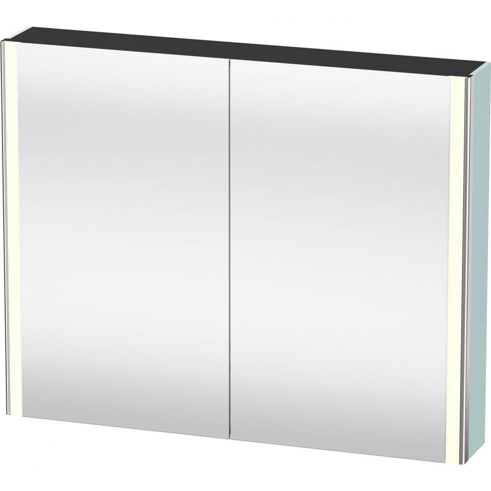 Duravit XSquare Mirror Cabinet with lighting  Light Blue Matte