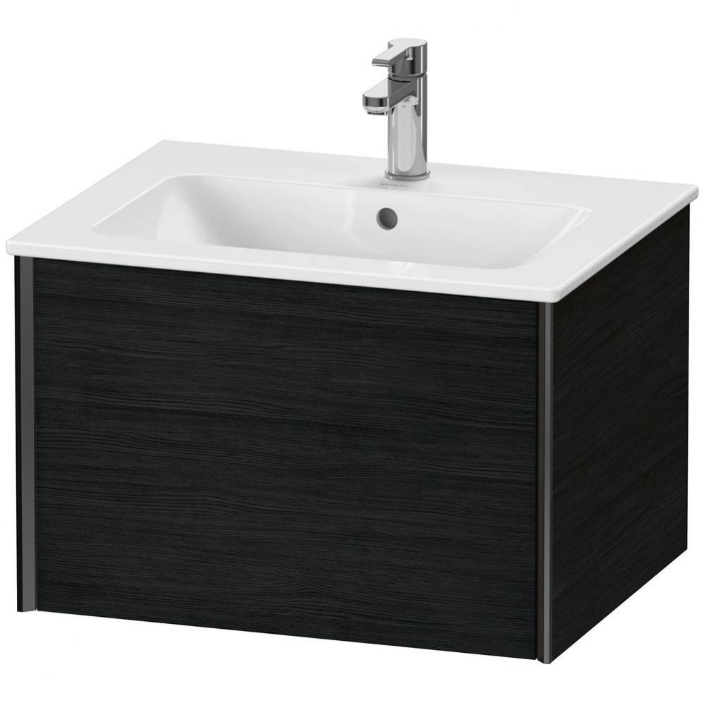 XViu One Drawer Wall-Mount Vanity Unit Oak Black