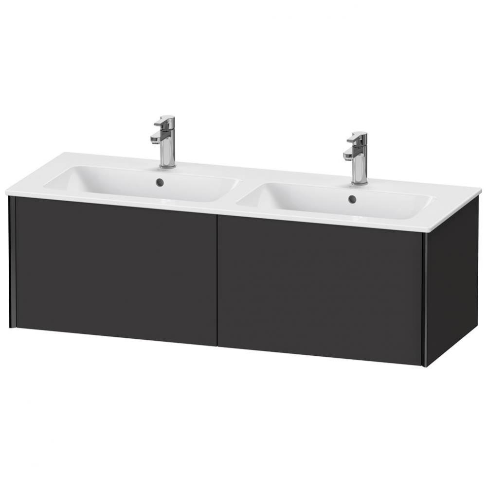 XViu Two Drawer Wall-Mount Vanity Unit Graphite