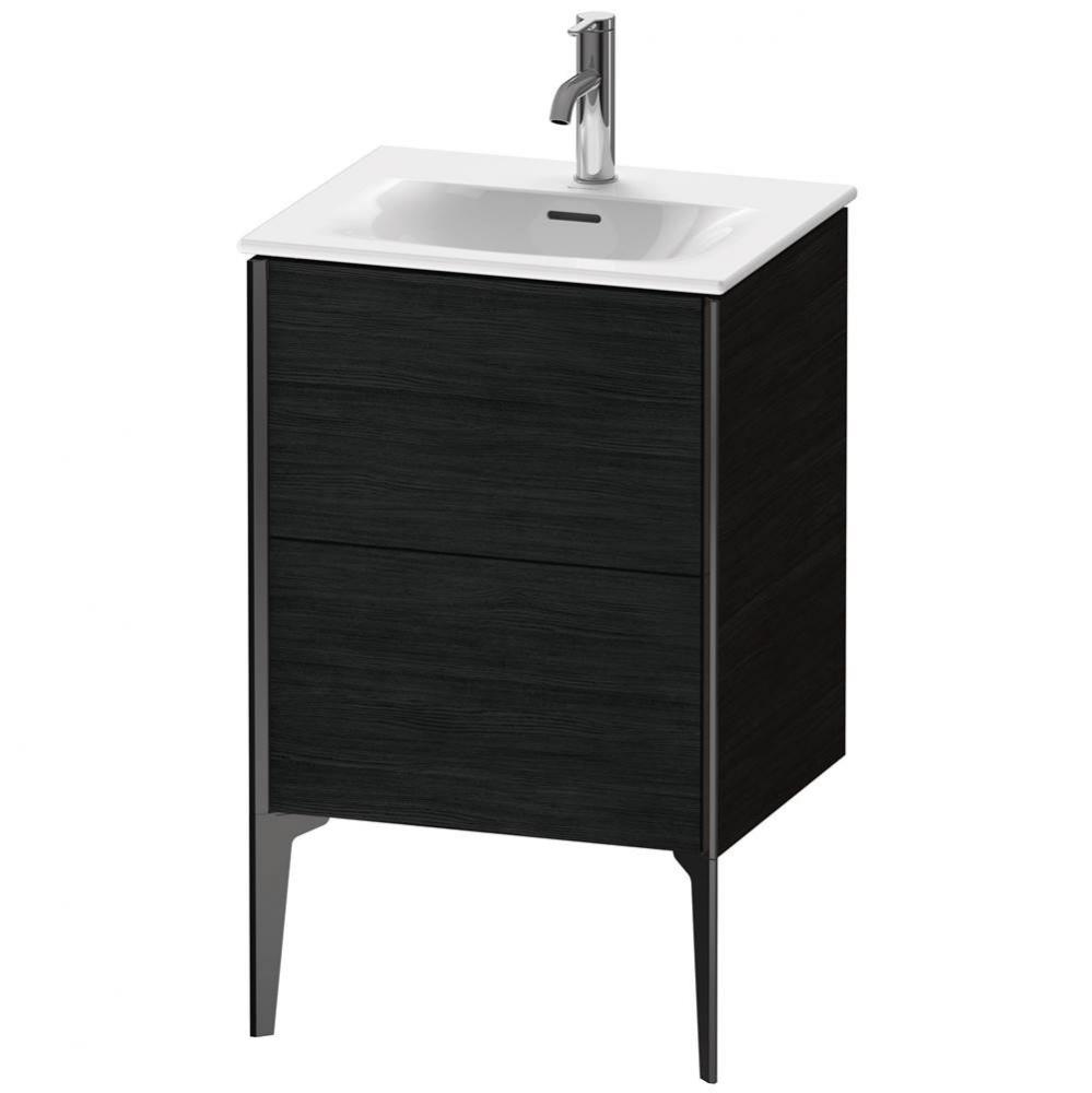 XViu Two Drawer Floorstanding Vanity Unit Oak Black