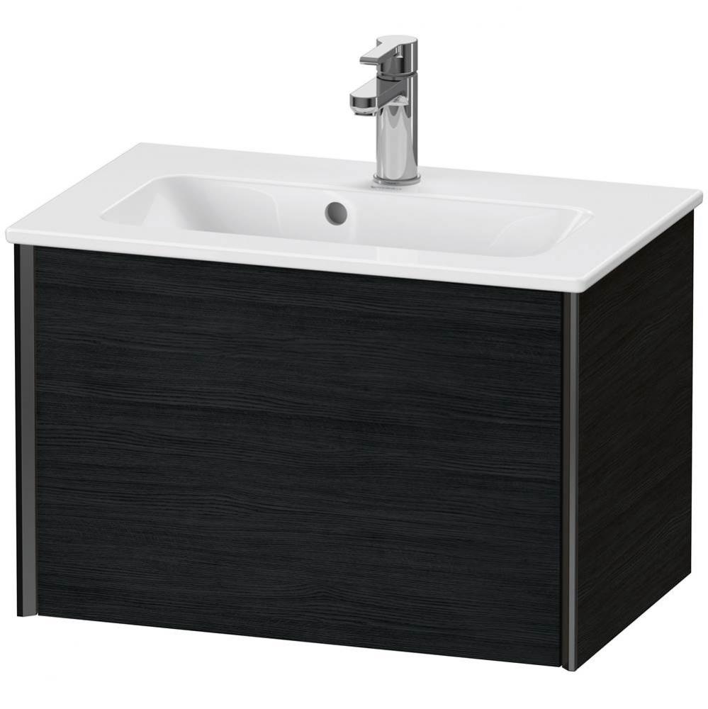 XViu One Drawer Wall-Mount Vanity Unit Oak Black