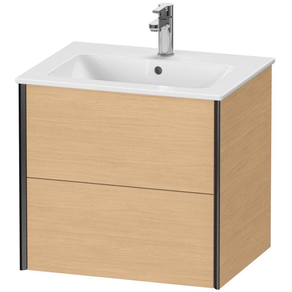 XViu Two Drawer Wall-Mount Vanity Unit Natural Oak