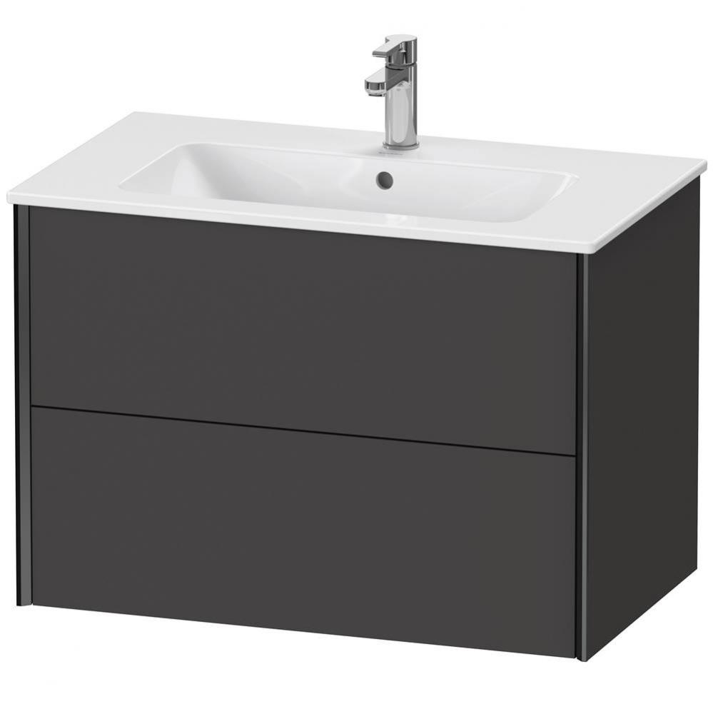 XViu Two Drawer Wall-Mount Vanity Unit Graphite