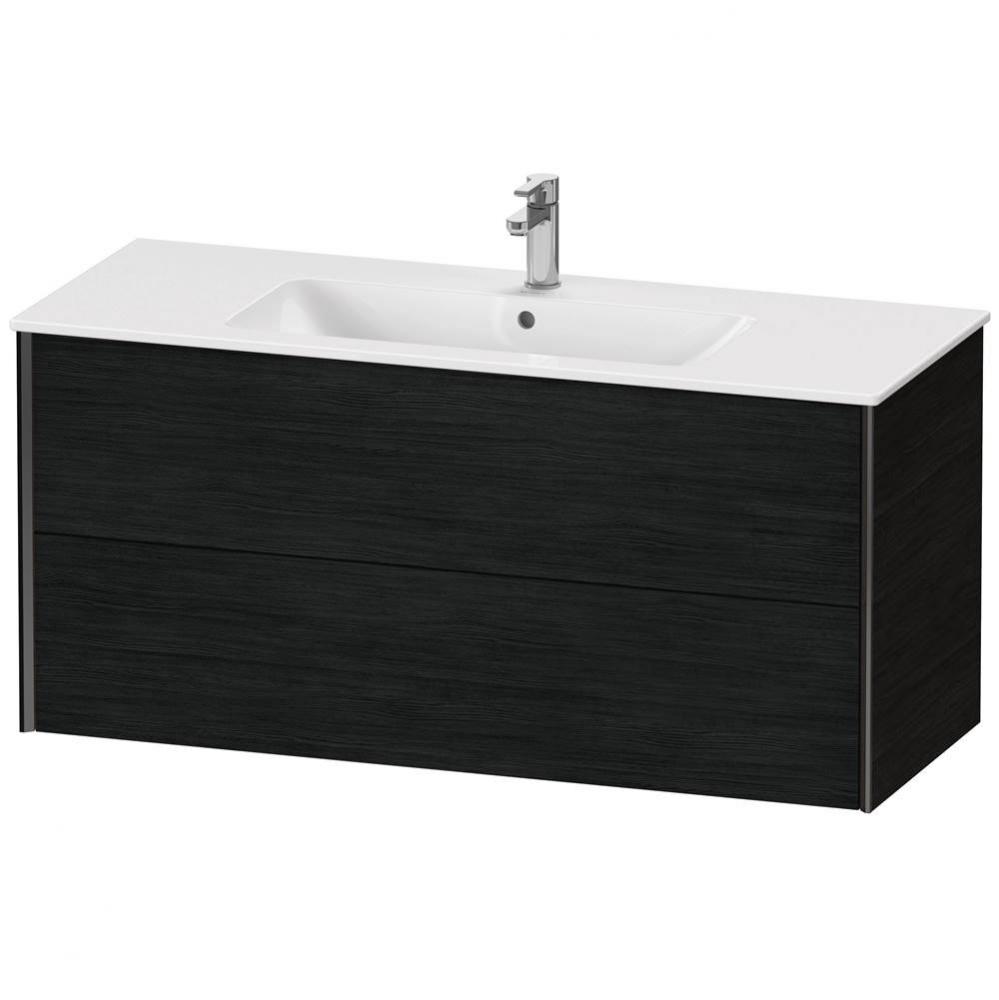 XViu Two Drawer Wall-Mount Vanity Unit Oak Black