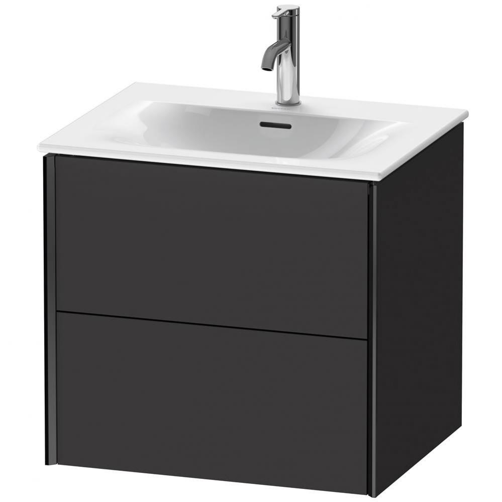 XViu Two Drawer Wall-Mount Vanity Unit Graphite