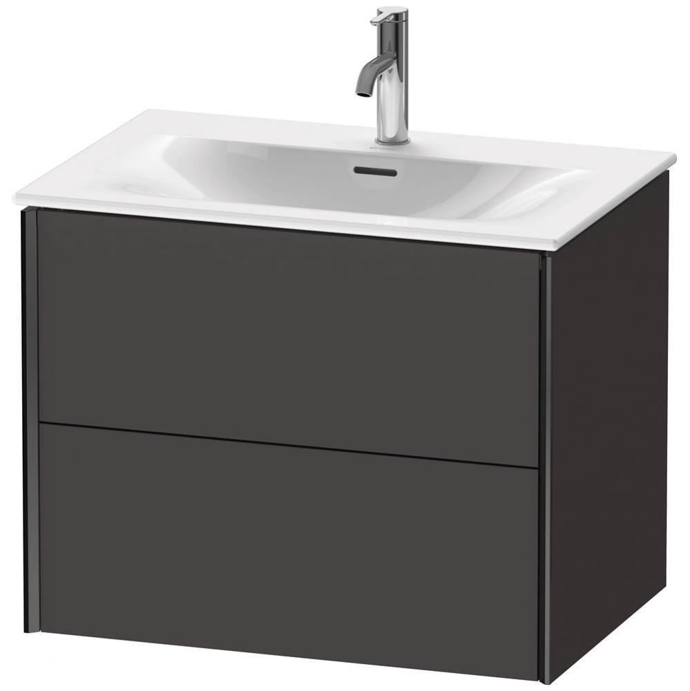 XViu Two Drawer Wall-Mount Vanity Unit Graphite