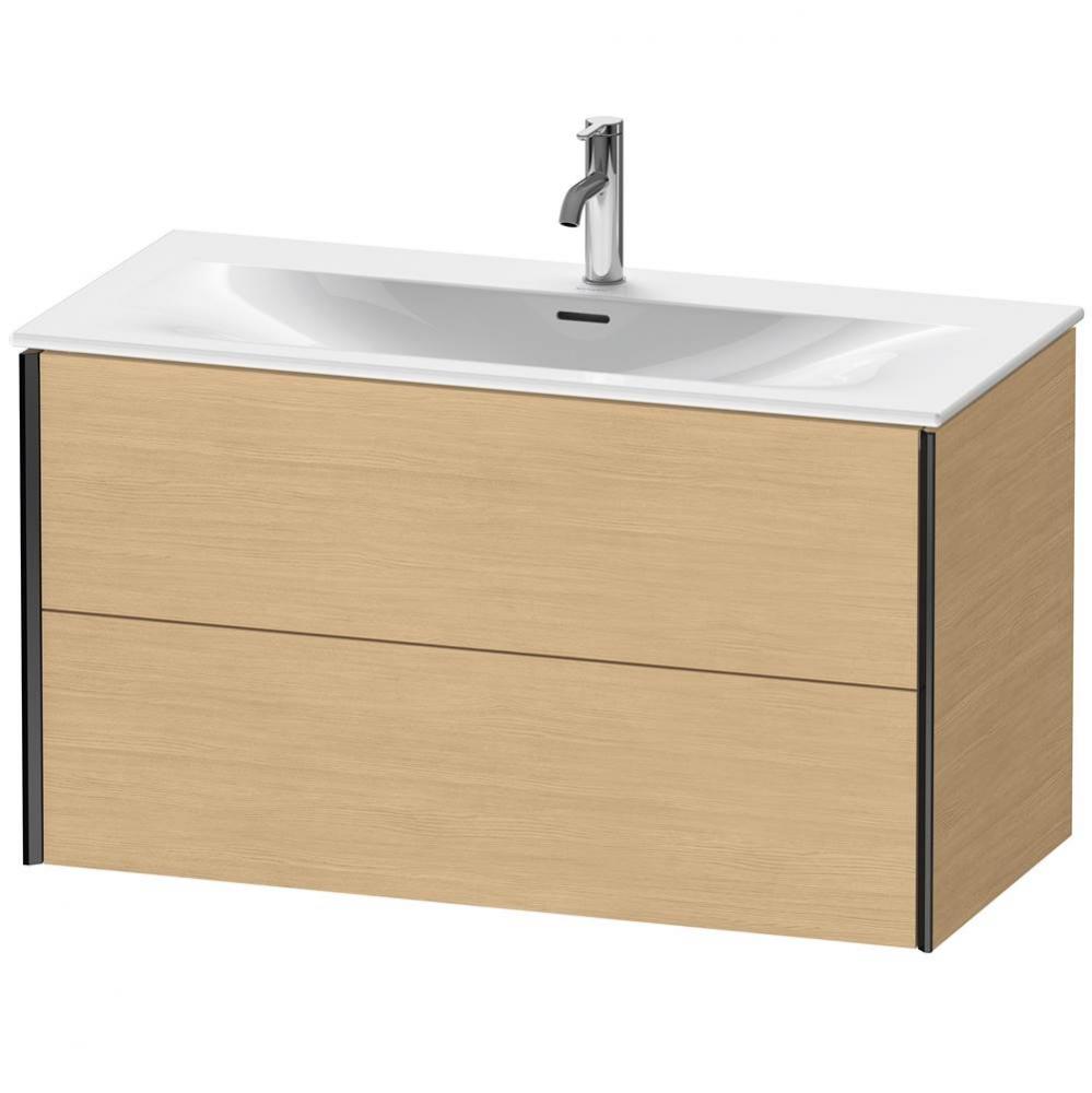 XViu Two Drawer Wall-Mount Vanity Unit Natural Oak