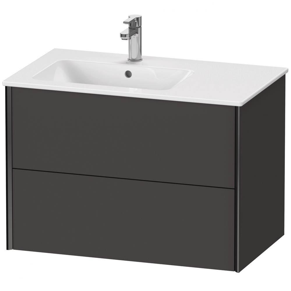 XViu Two Drawer Wall-Mount Vanity Unit Graphite