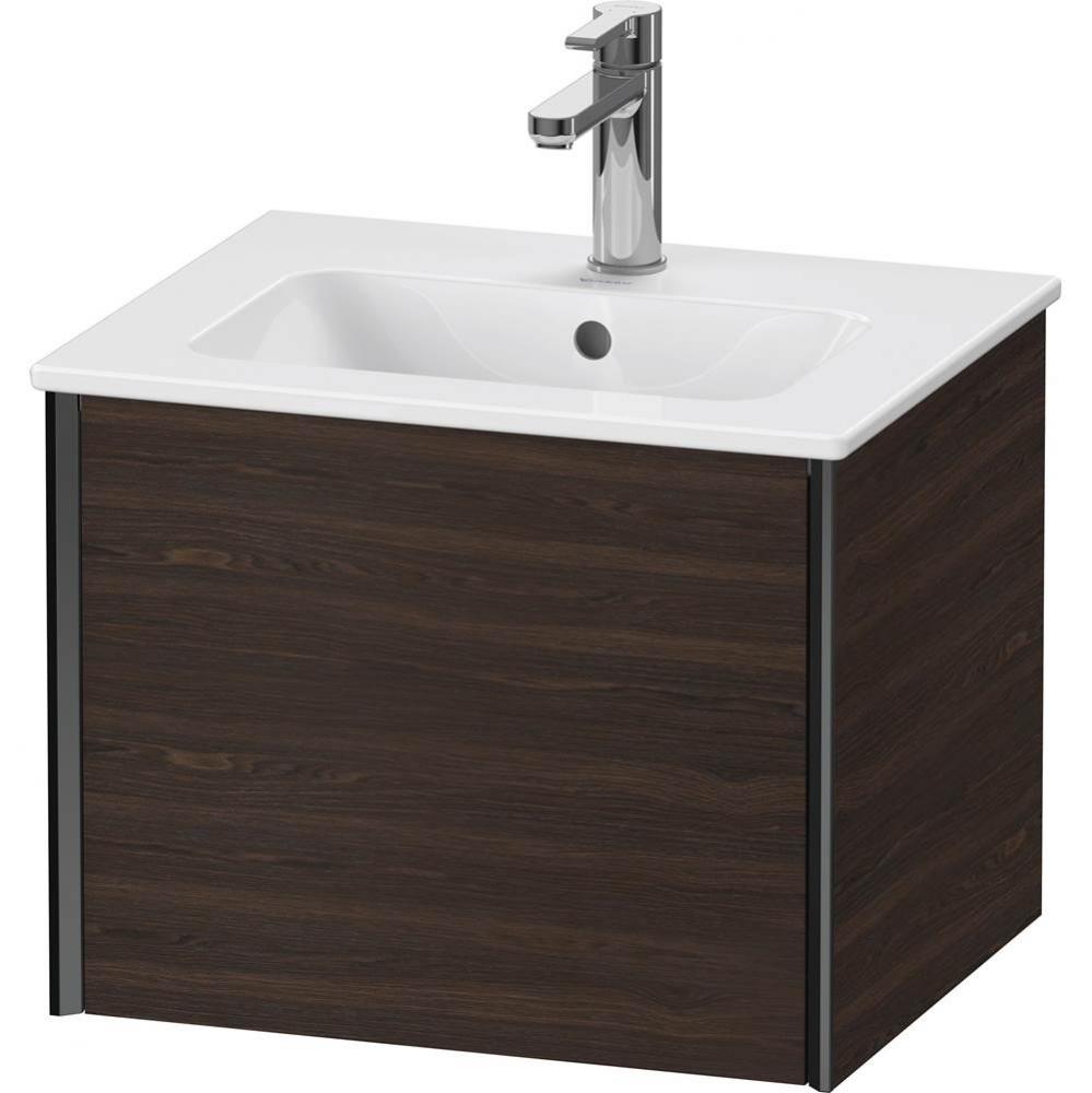 XViu One Drawer Wall-Mount Vanity Unit Walnut Brushed