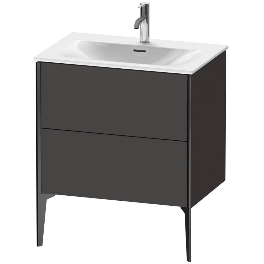 XViu One Drawer Floorstanding Vanity Unit Graphite