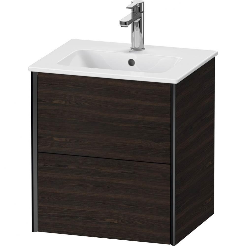 XViu Two Drawer Wall-Mount Vanity Unit Walnut Brushed