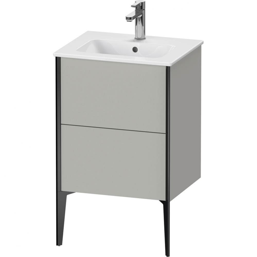 XViu Two Drawer Floorstanding Vanity Unit Concrete Gray