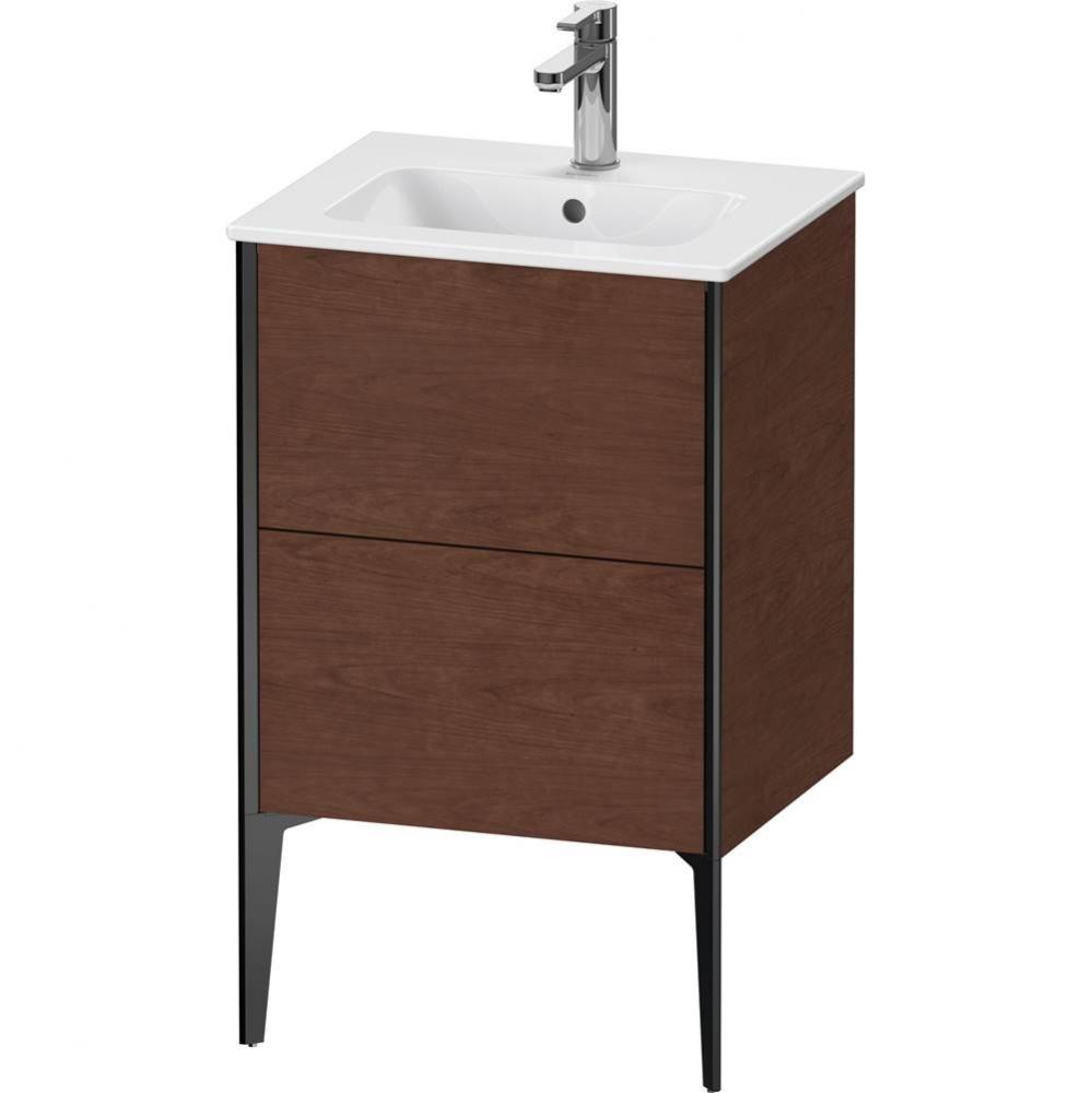 XViu Two Drawer Floorstanding Vanity Unit American Walnut