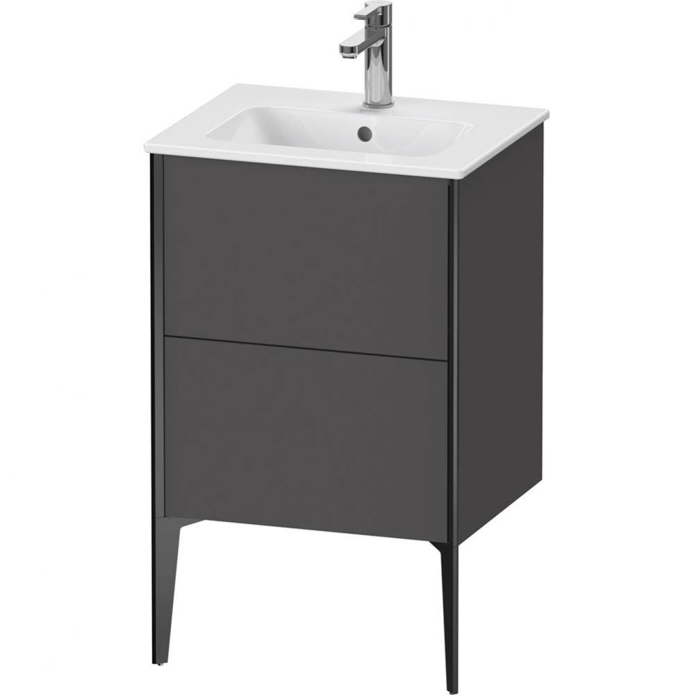 XViu Two Drawer Floorstanding Vanity Unit Graphite