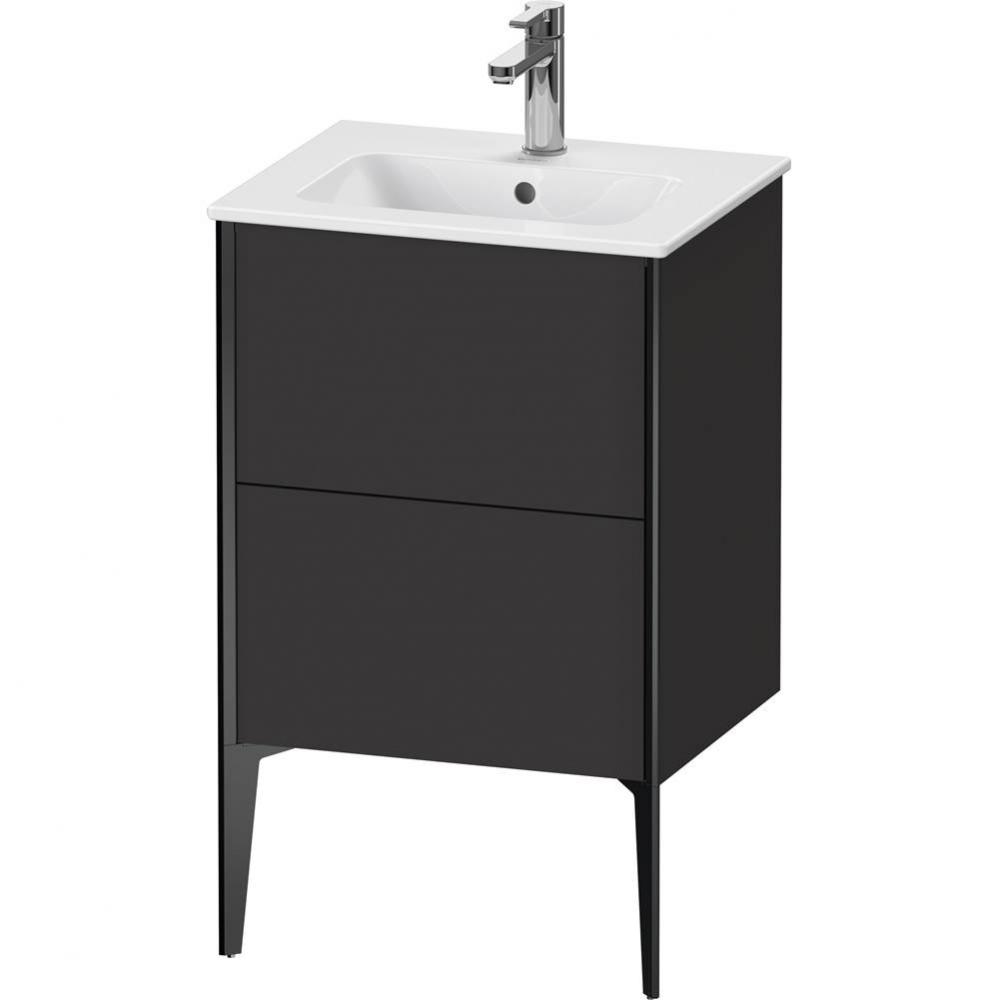 XViu Two Drawer Floorstanding Vanity Unit Graphite