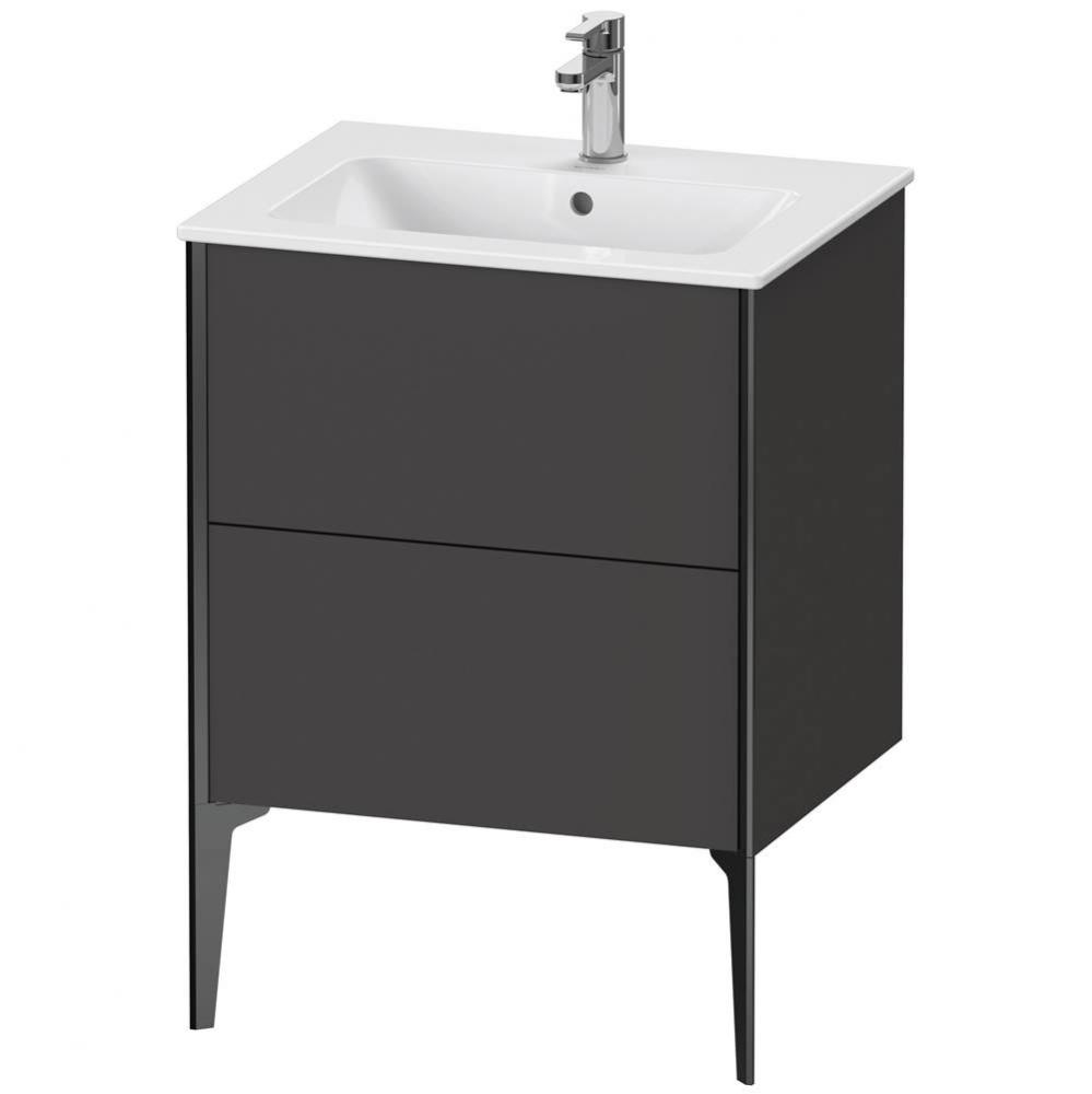 XViu Two Drawer Floorstanding Vanity Unit Graphite