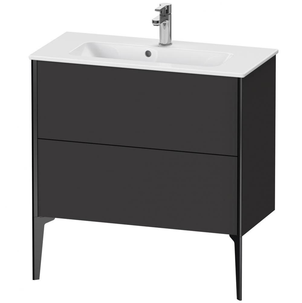 XViu Two Drawer Floorstanding Vanity Unit Graphite