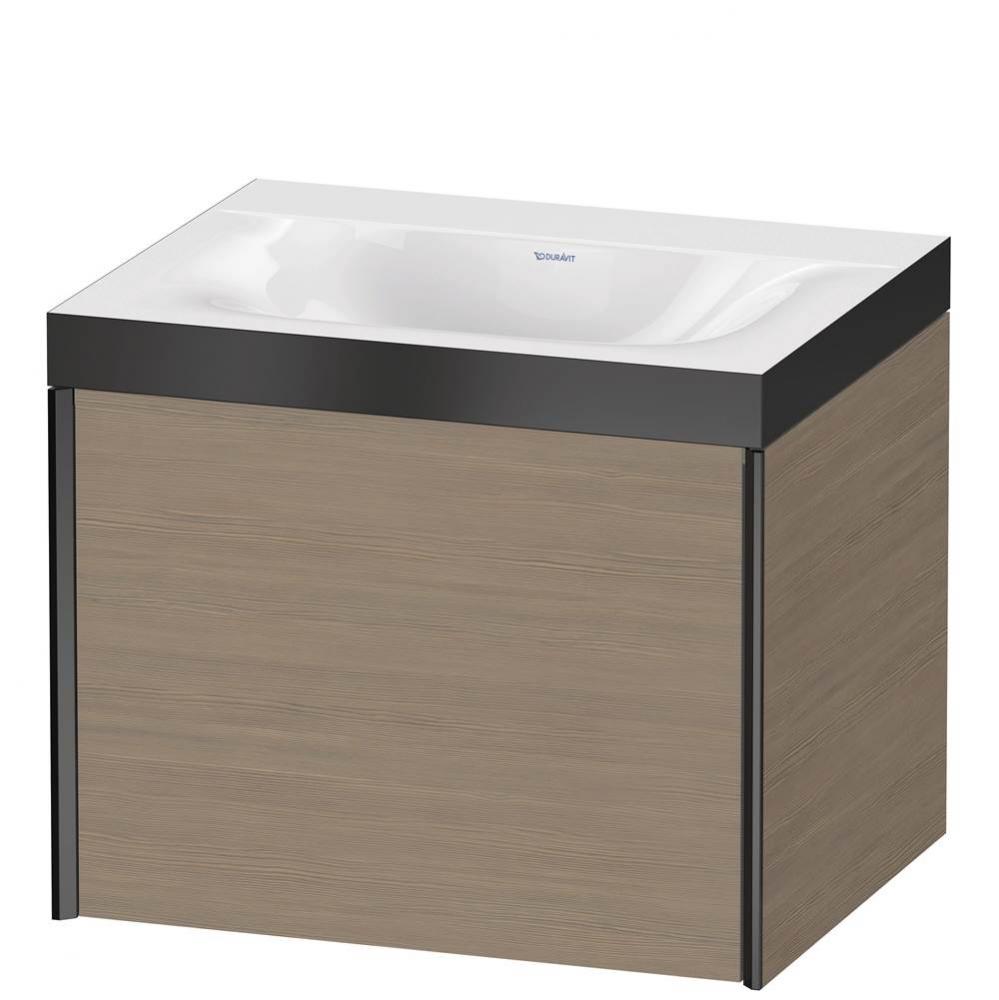 XViu One Drawer C-Bonded Wall-Mount Vanity Kit Oak Terra