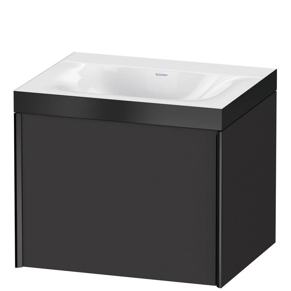 XViu One Drawer C-Bonded Wall-Mount Vanity Kit Graphite