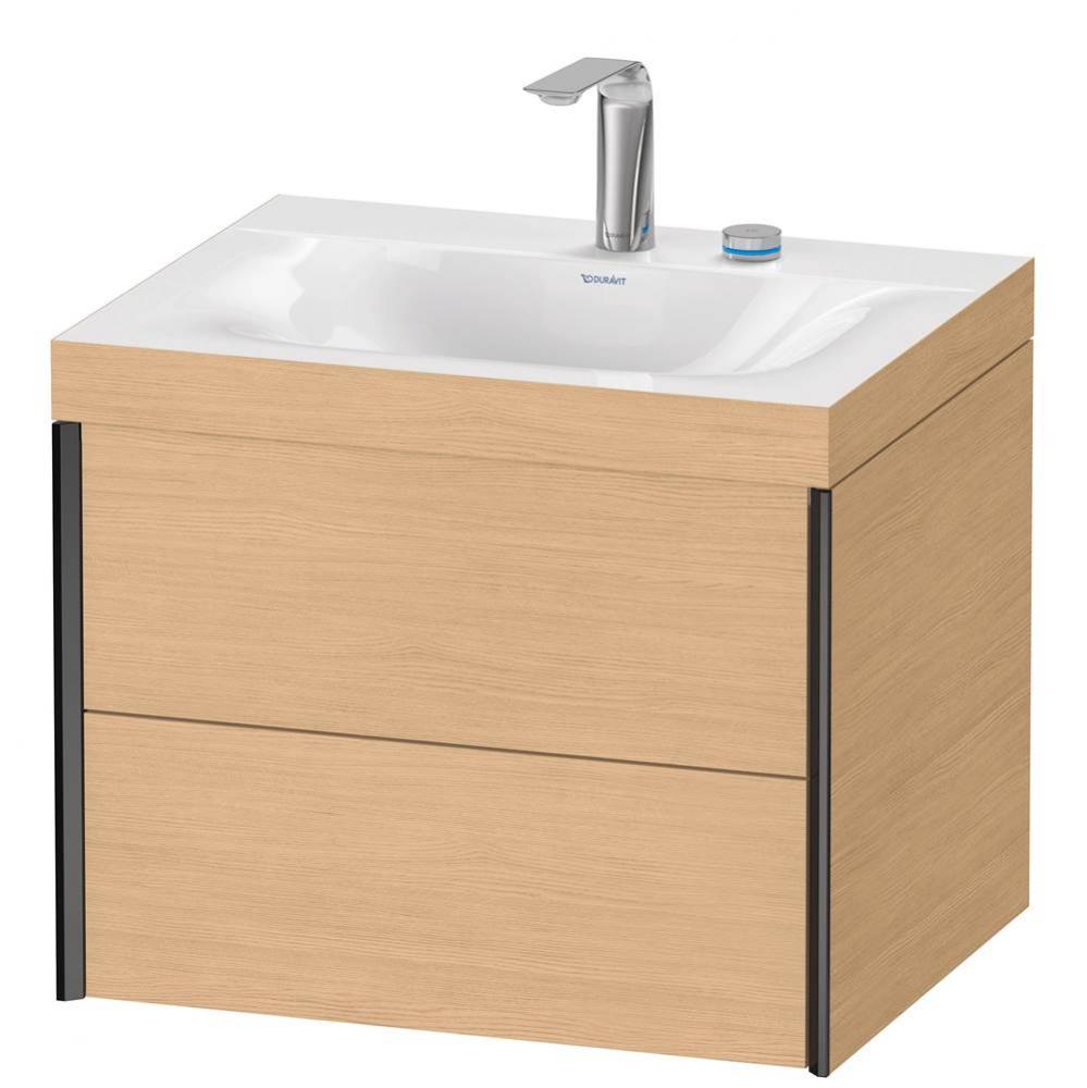 XViu Two Drawer C-Bonded Wall-Mount Vanity Kit Natural Oak