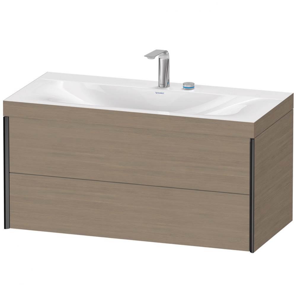 XViu Two Drawer C-Bonded Wall-Mount Vanity Kit Oak Terra