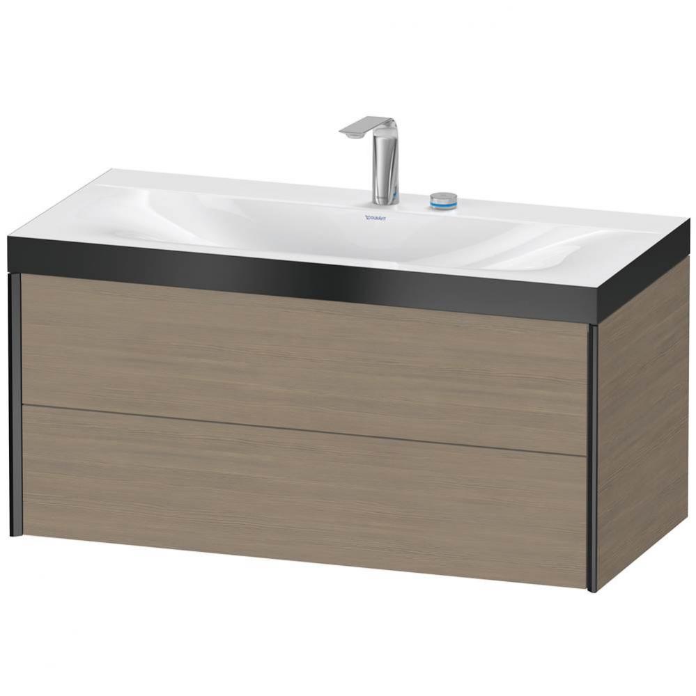 XViu Two Drawer C-Bonded Wall-Mount Vanity Kit Oak Terra