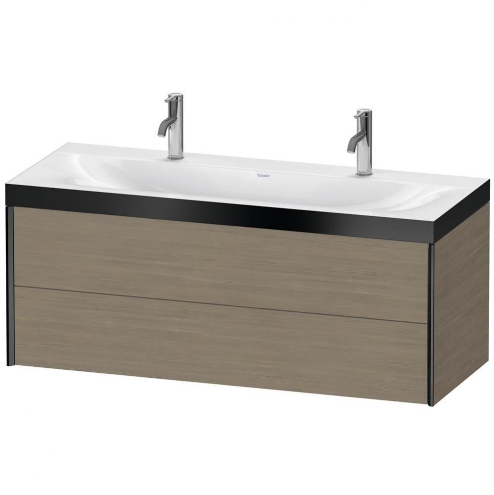 XViu Two Drawer C-Bonded Wall-Mount Vanity Kit Oak Terra