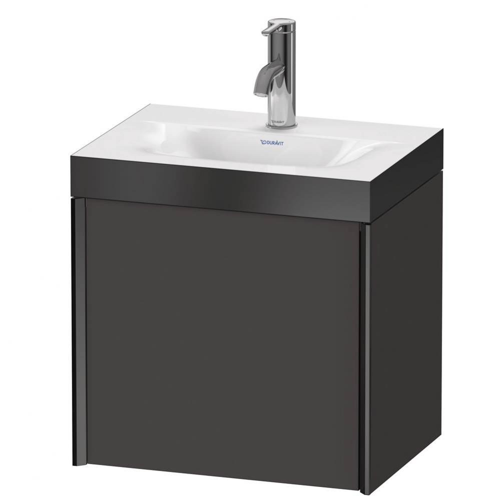 XViu One Door C-Bonded Wall-Mount Vanity Kit Graphite