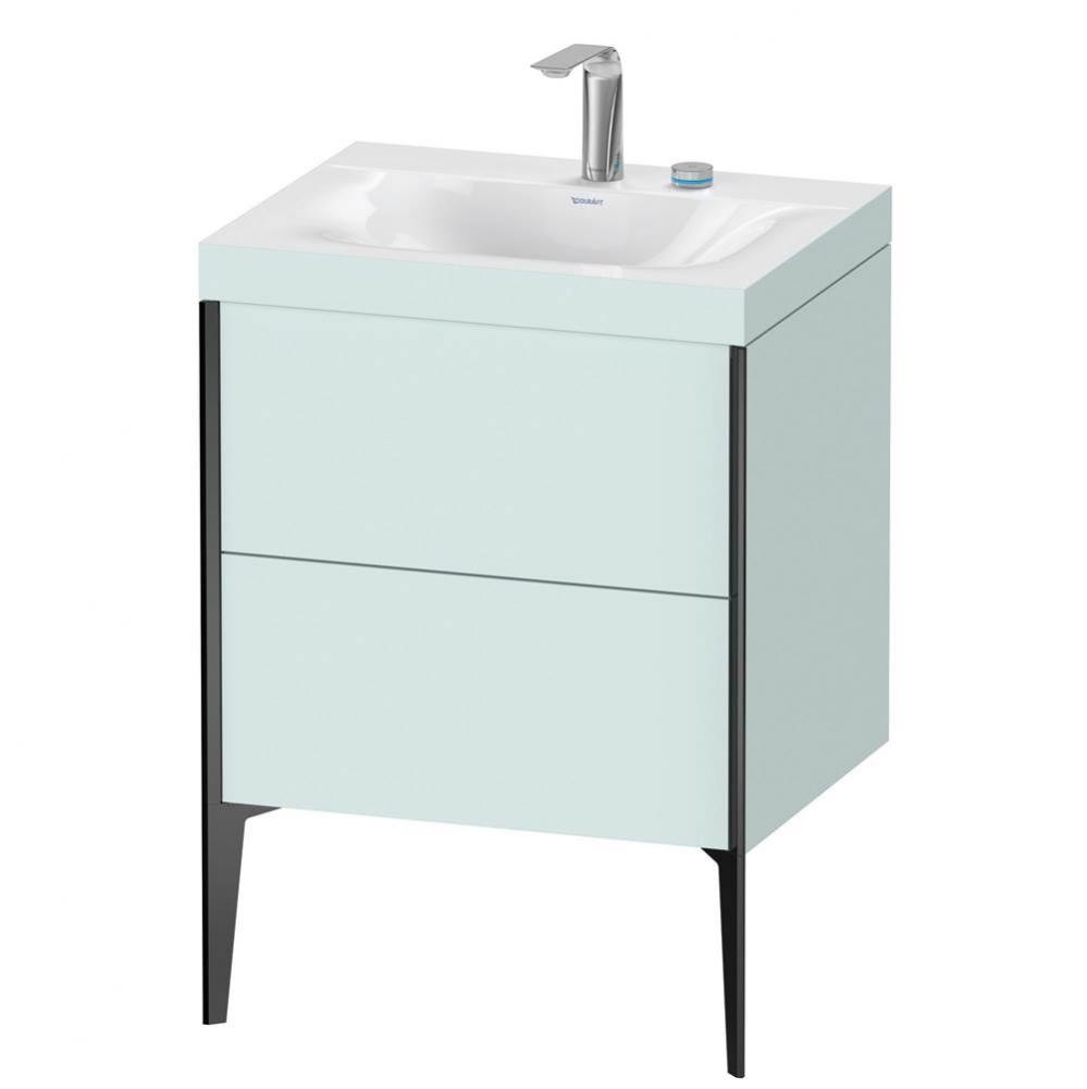 Duravit XViu Two Drawer C-Bonded Floorstanding Vanity Kit Light Blue