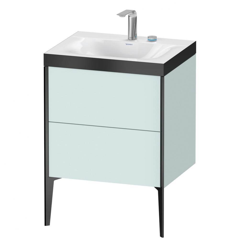 Duravit XViu Two Drawer C-Bonded Floorstanding Vanity Kit Light Blue