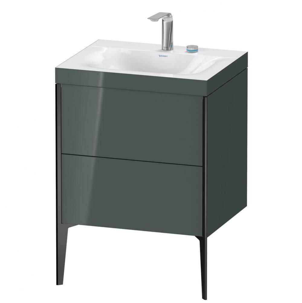 Duravit XViu Two Drawer C-Bonded Floorstanding Vanity Kit Dolomite Gray