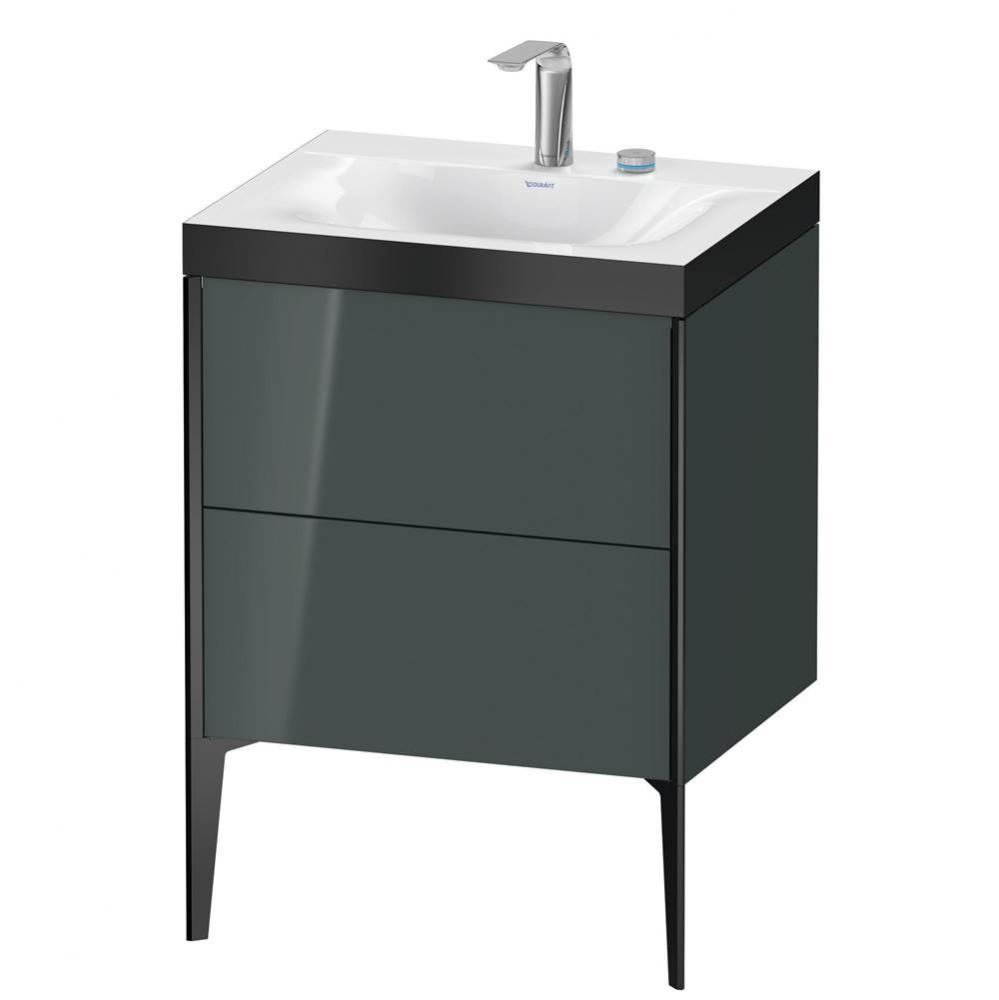 Duravit XViu Two Drawer C-Bonded Floorstanding Vanity Kit Dolomite Gray