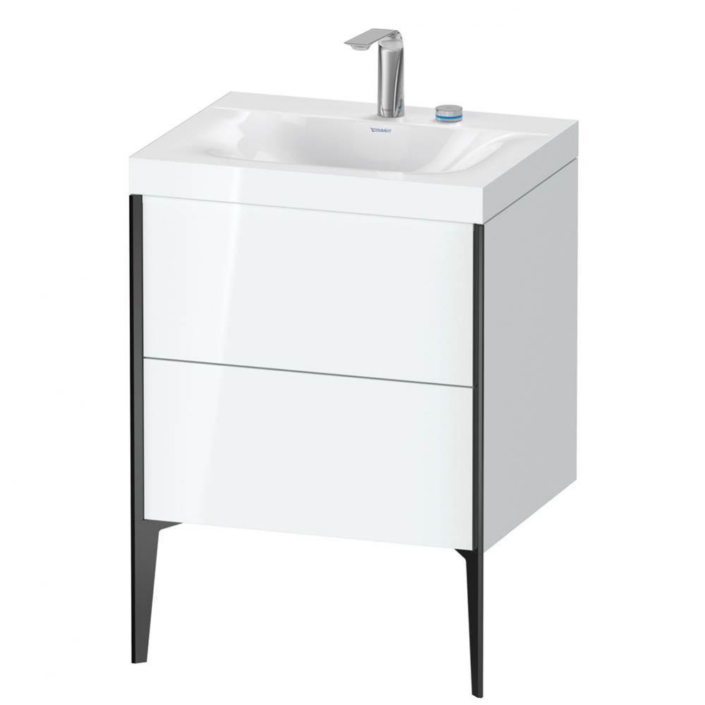 XViu Two Drawer C-Bonded Floorstanding Vanity Kit White