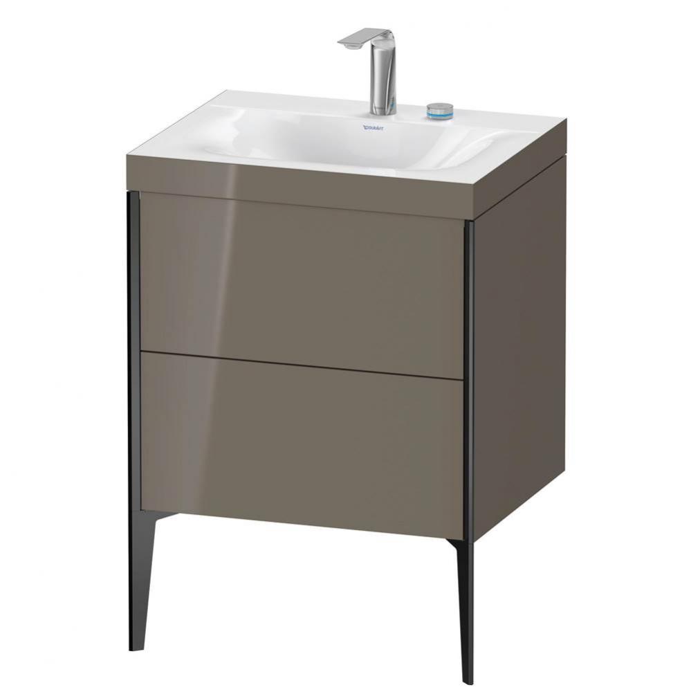 Duravit XViu Two Drawer C-Bonded Floorstanding Vanity Kit Flannel Gray