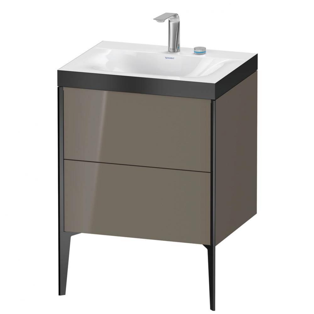 Duravit XViu Two Drawer C-Bonded Floorstanding Vanity Kit Flannel Gray