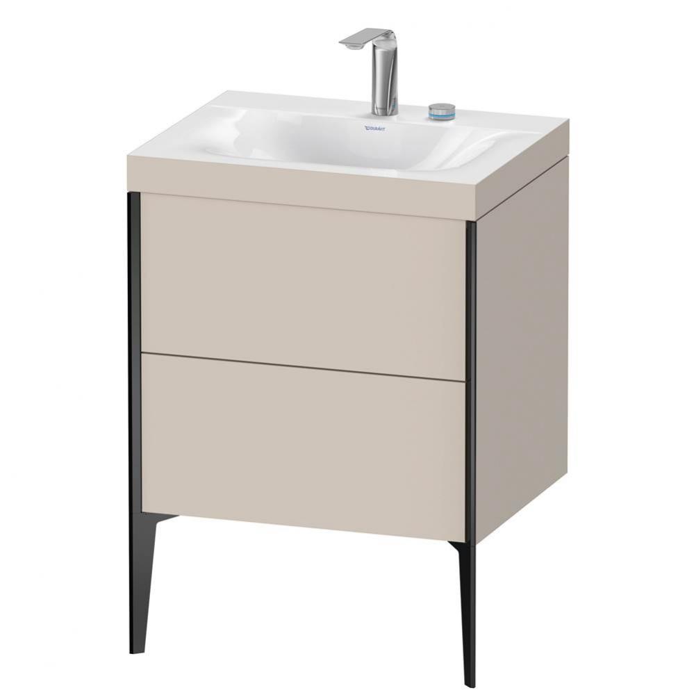 XViu Two Drawer C-Bonded Floorstanding Vanity Kit Taupe