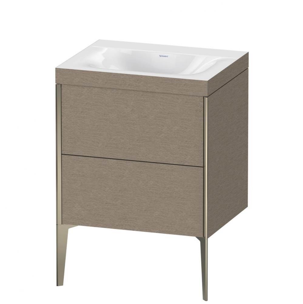 Duravit XViu Two Drawer C-Bonded Floorstanding Vanity Kit Cashmere Oak