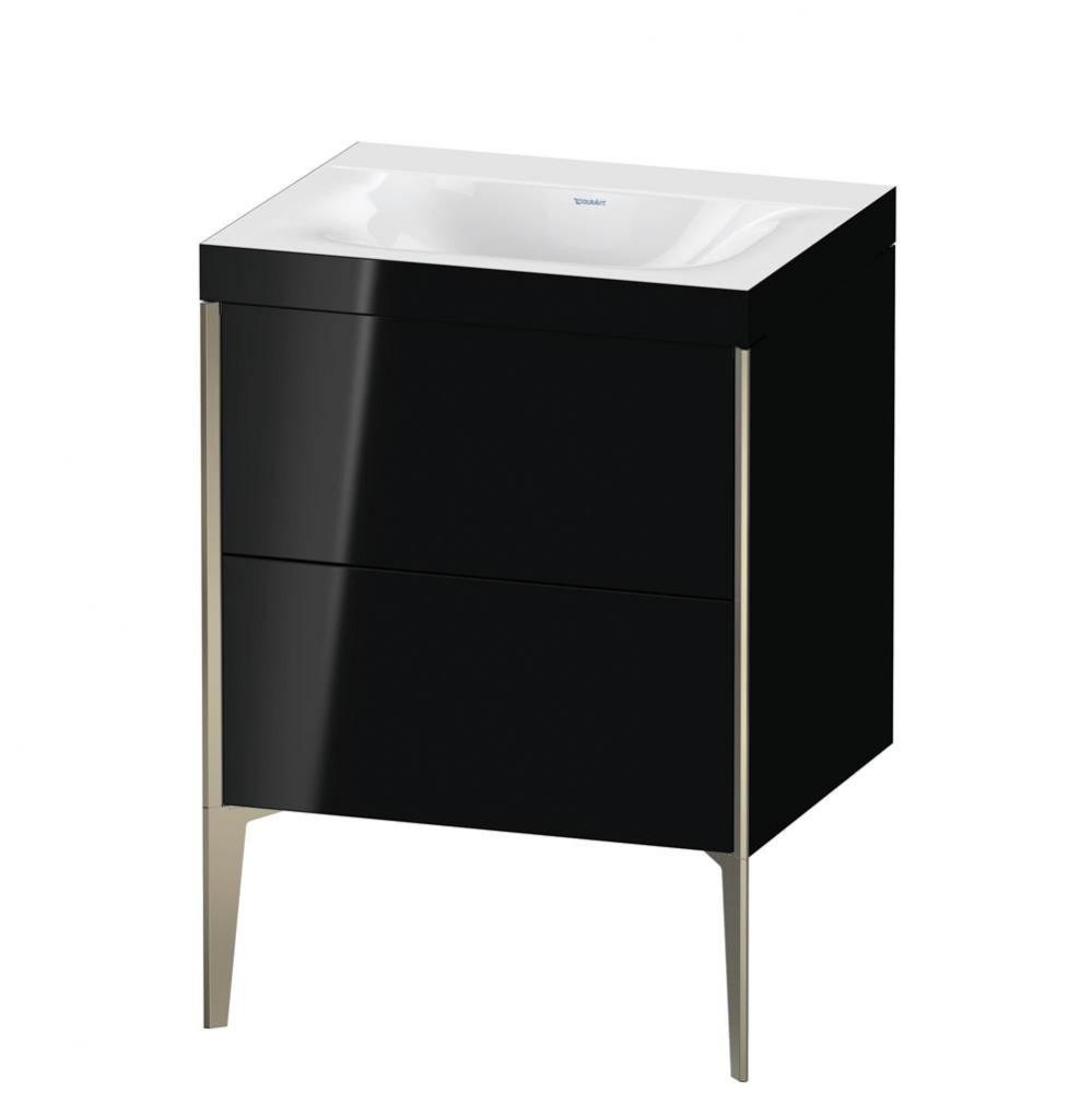 Duravit XViu Two Drawer C-Bonded Floorstanding Vanity Kit Black