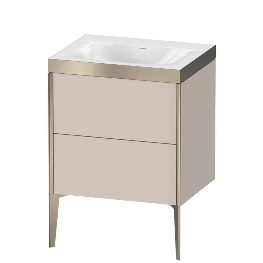 Duravit XViu Two Drawer C-Bonded Floorstanding Vanity Kit Taupe