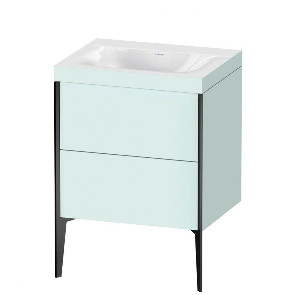 Duravit XViu Two Drawer C-Bonded Floorstanding Vanity Kit Light Blue