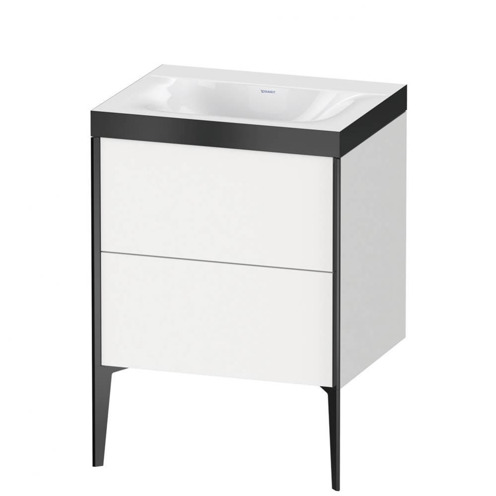 XViu Two Drawer C-Bonded Floorstanding Vanity Kit White